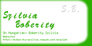 szilvia boberity business card